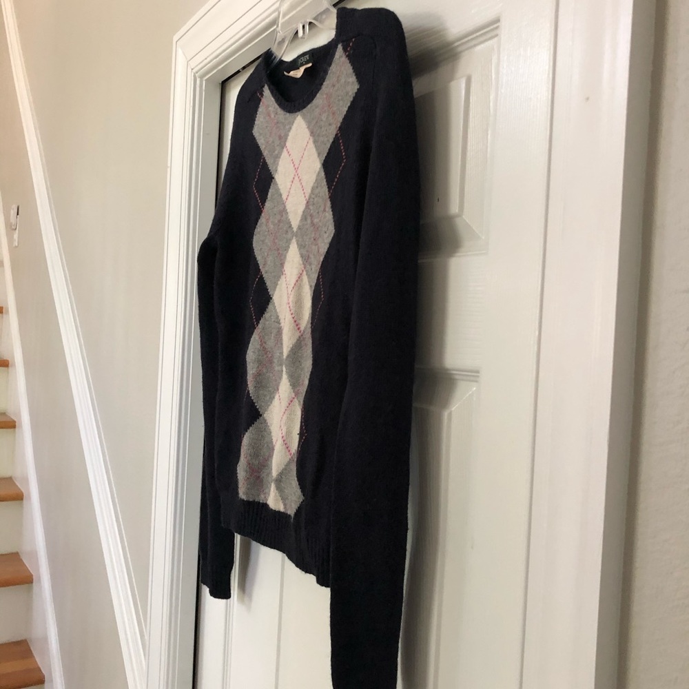 J.Crew Argyle Long Sleeve Wool Cashmere Sweater - Picture 3 of 16